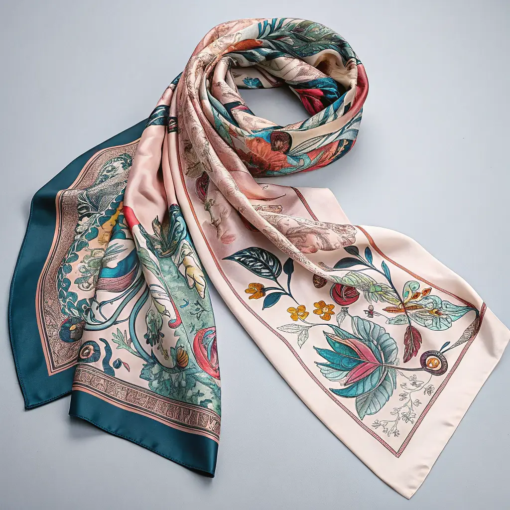 Silk Scarf with Eastern Patterns
